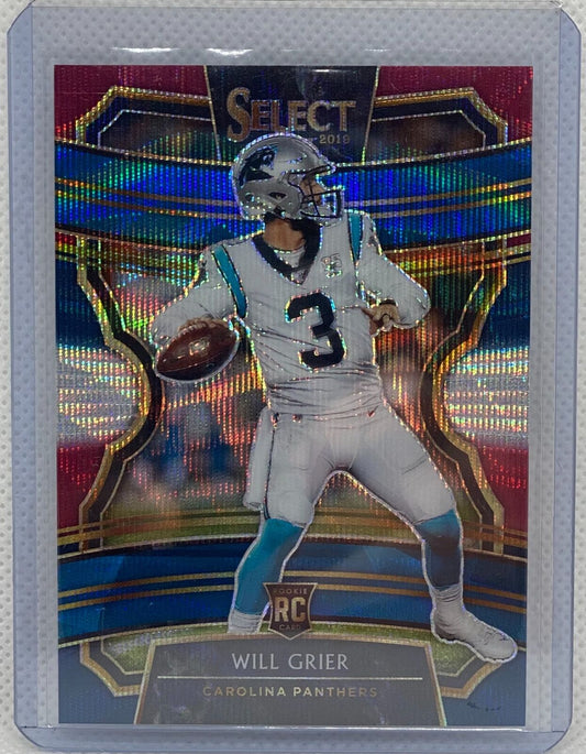 WILL GRIER 2019 PANINI SELECT TRI-COLOR PRIZM ROOKIE RC #D 001/199