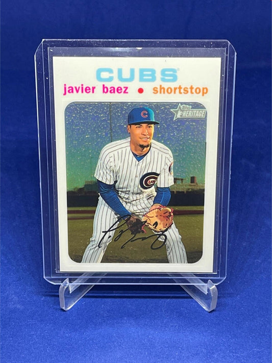JAVIER BAEZ 2020 TOPPS HERITAGE WHITE REFRACTOR #D 31/71