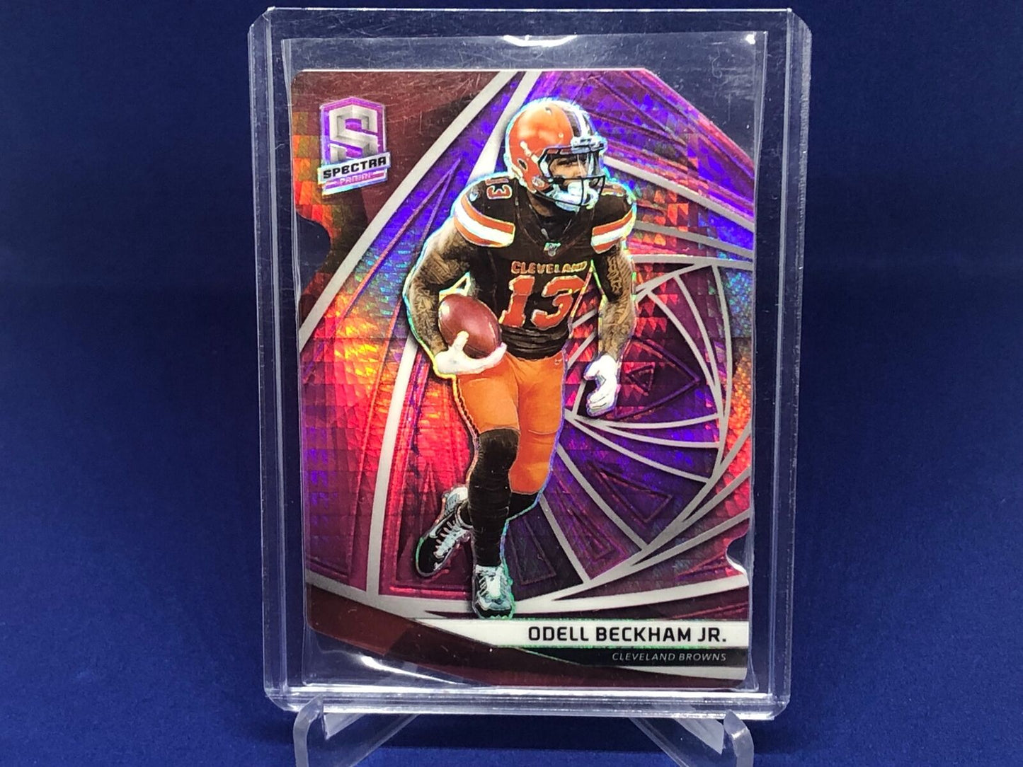 ODELL BECKHAM JR 2019 PANINI SPECTRA PINK DIE CUT PRIZM #D 10/20