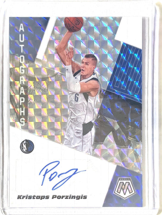 KRISTAPS PORZINGIS 2019-20 PANINI MOSAIC SILVER MOSAIC AUTO PRIZM #AM-KPZ