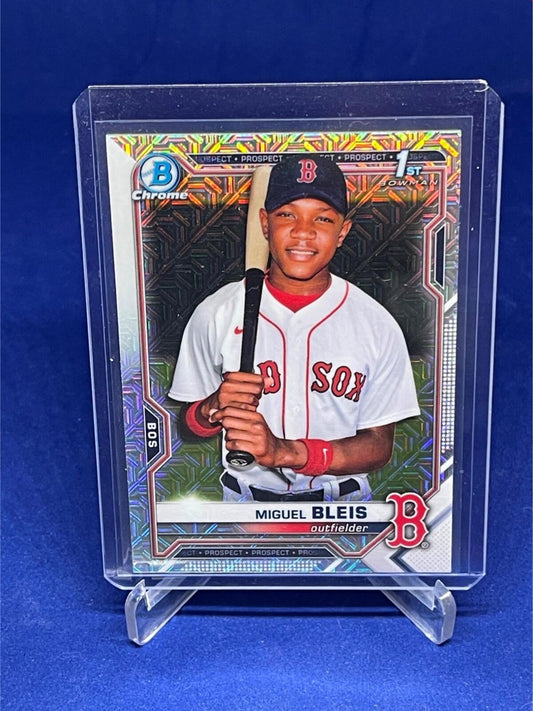 MIGUEL BLEIS 2021 TOPPS BOWMAN CHROME 1ST BOWMAN MEGA BOX REFRACTOR # 167