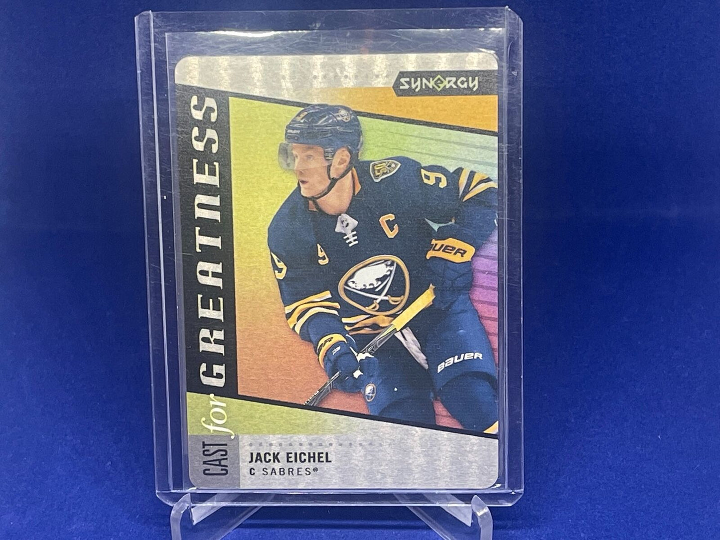 JACK EICHEL 2020-21 UPPER DECK SYNERGY CAST FOR GREATNESS METAL