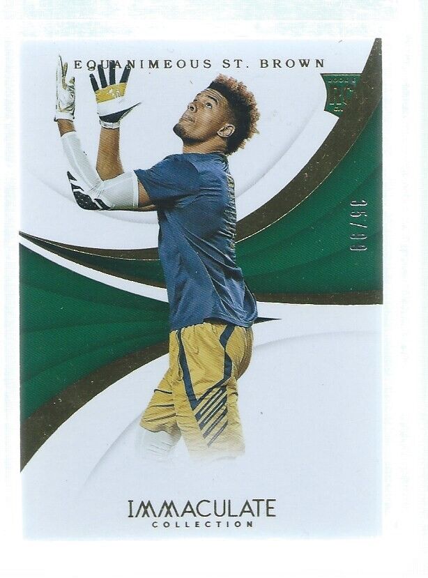 EQUANIMEOUS ST. BROWN 2018 PANINI IMMACULATE COLLECTION RC #D 35/99