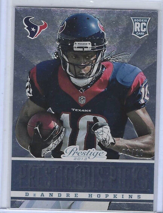 DEANDRE HOPKINS 2013 PRESTIGE PRESTIGIOUS PICKS INSERT RC #D 1/10