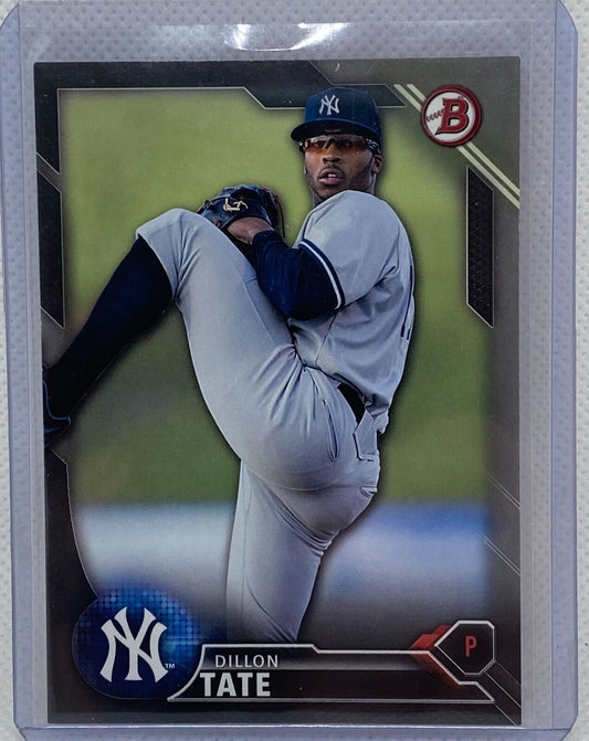 DILLON TATE 2016 TOPPS BOWMAN BLACK PROSPECT #D 485/499