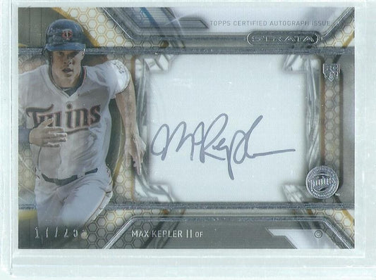 MAX KEPLER 2016 TOPPS STRATA ON CARD AUTO YELLOW GOLD ROOKIE RC #D 17/25