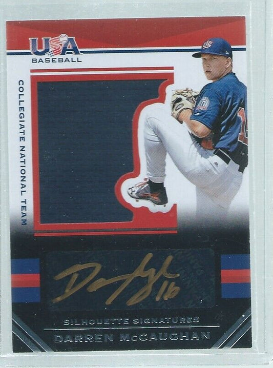 DARREN MCCAUGHAN 2017 USA STARS & STRIPES SILHOUETTE JERSEY AUTO PROSPECT #D /86