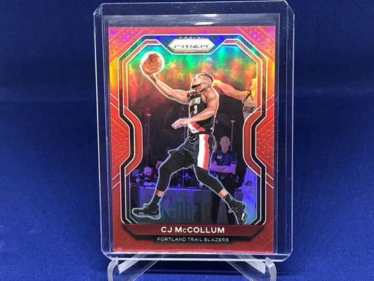 CJ McCOLLUM 2020-21 PANINI PRIZM RED PRIZMS #D 252/299