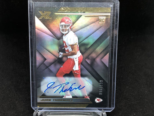 JUAN THORNHILL 2019 PANINI XR SILVER AUTO RC #D 56/199
