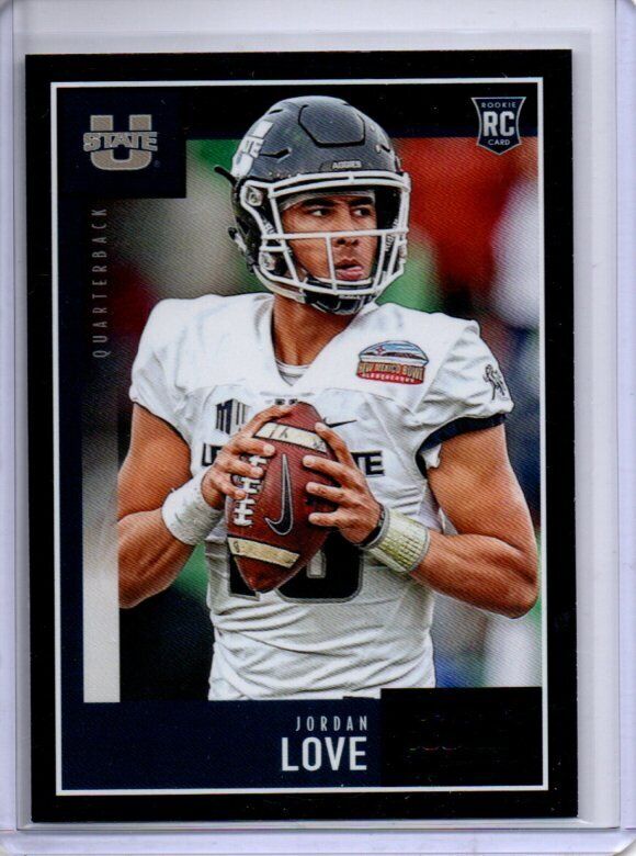 JORDAN LOVE 2020 PANINI SCORE BLACK SP VARIATION ROOKIE RC #361
