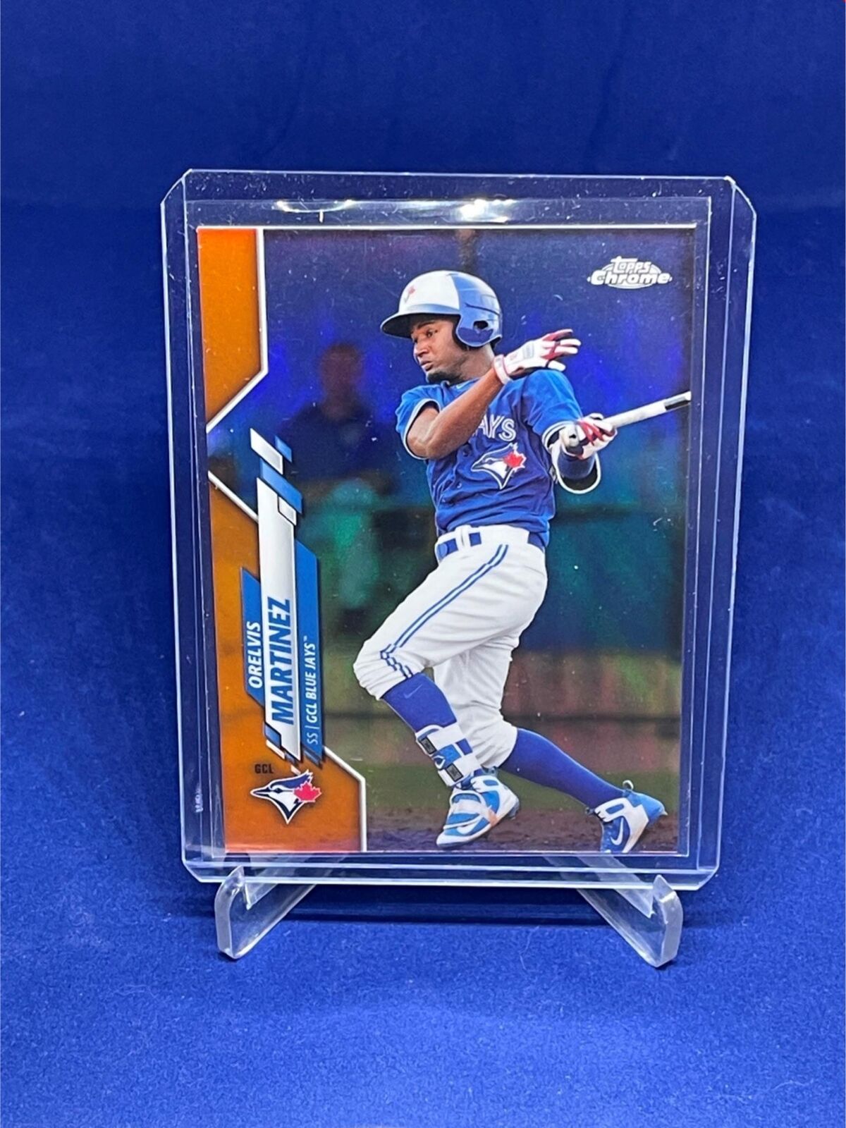 ORELVIS MARTINEZ 2020 TOPPS CHROME DEBUT ORANGE REFRACTOR PROSPECT #D 3/25