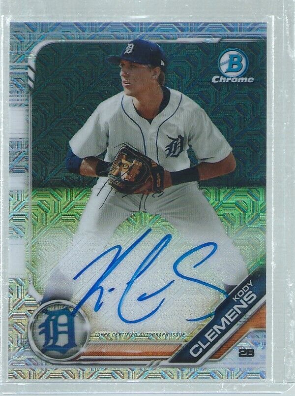 KODY CLEMENS 2019 BOWMAN CHROME ON CARD AUTO PROSPECT MEGA BOX REFRACTOR