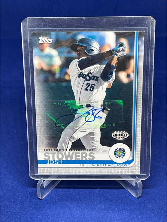 JOSH STOWERS 2019 TOPPS PRO DEBUT AUTOGRAPH AUTO PROSPECT # 198