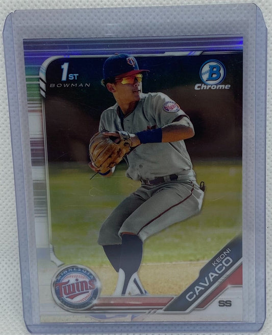KEONI CAVACO 2019 TOPPS 1ST BOWMAN PROSPECT CHROME REFRACTOR #BDC-65
