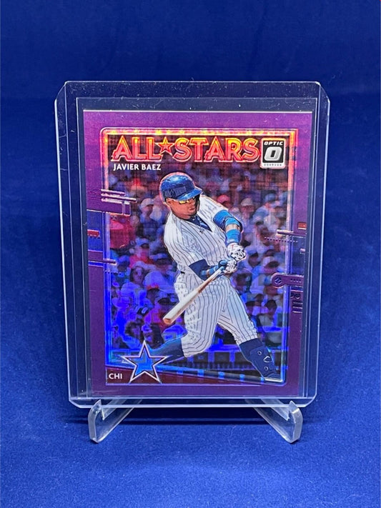 JAVIER BAEZ 2020 PANINI DONRUSS OPTIC PURPLE PANDORA PRIZM HOLO ALL STARS #D /99