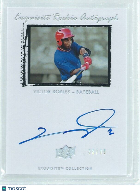 VICTOR ROBLES 2018 EXQUISITE COLLECTION ON CARD AUTO ROOKIE RC #D 36/99