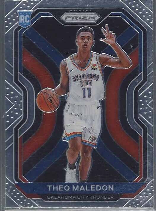 THEO MALEDON 2020-21 PANINI PRIZM THUNDER TRUE ROOKIE RC #289