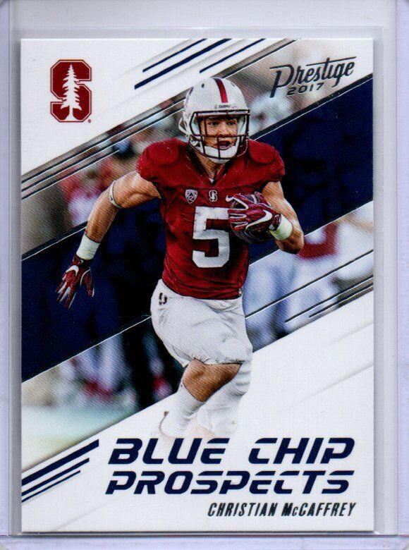 CHRISTIAN MCCAFFREY 2017 PANINI PRESTIGE BLUE CHIP PROSPECTS ROOKIE RC #15