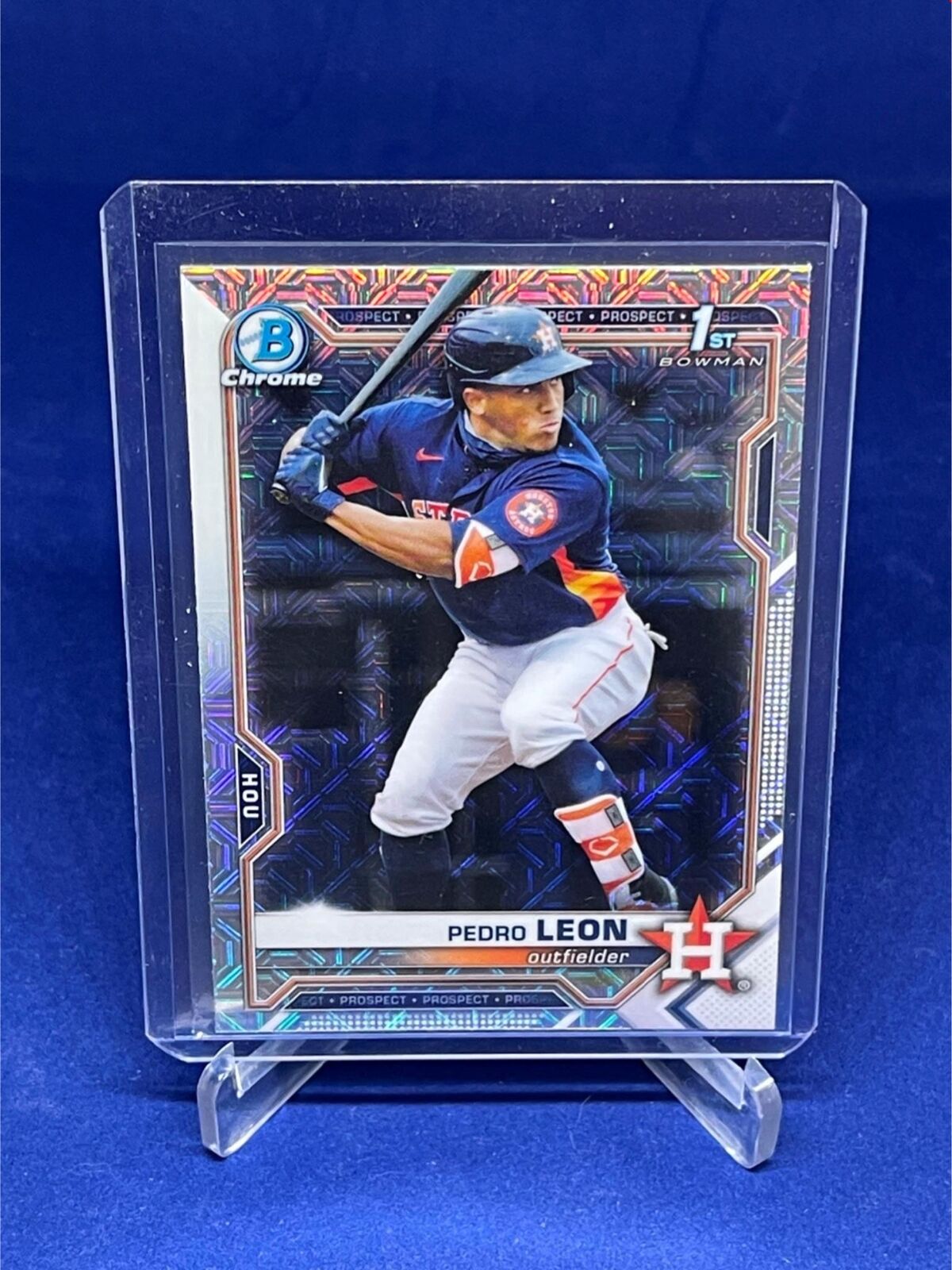 PEDRO LEON 2021 TOPPS BOWMAN CHROME 1ST BOWMAN MEGA BOX REFRACTOR # 189