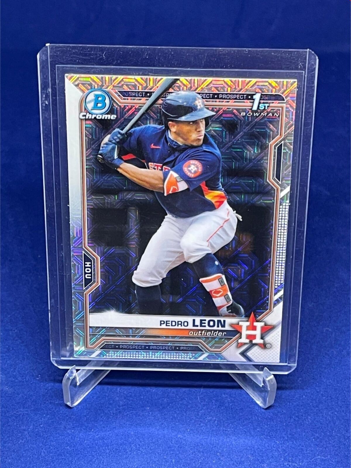 PEDRO LEON 2021 TOPPS BOWMAN CHROME 1ST BOWMAN MEGA BOX REFRACTOR # 189