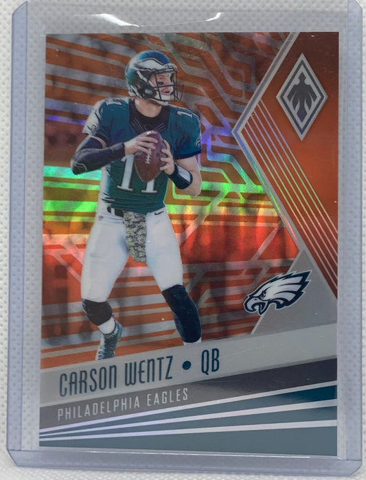 CARSON WENTZ 2017 PANINI PHOENIX ORANGE PRIZM #D 08/99