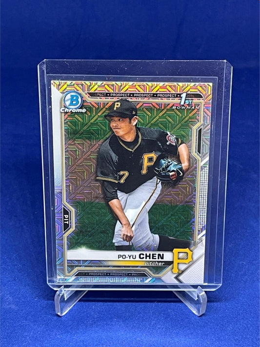 PO-YU CHEN 2021 TOPPS BOWMAN CHROME 1ST BOWMAN MEGA BOX REFRACTOR # 223