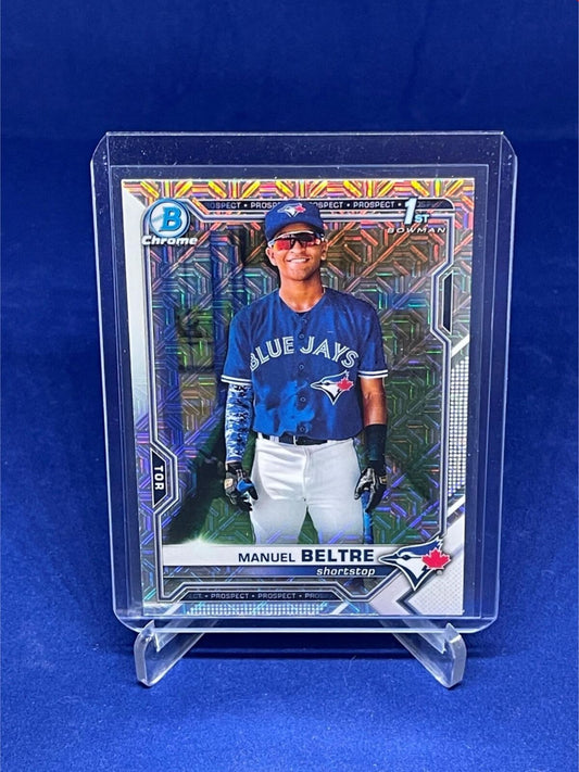 MANUEL BELTRE 2021 TOPPS BOWMAN CHROME 1ST BOWMAN MEGA BOX REFRACTOR # 244