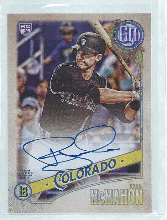 RYAN MCMAHON 2018 TOPPS GYPSY QUEEN ON CARD AUTO ROOKIE RC