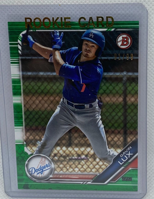 GAVIN LUX 2019 TOPPS BOWMAN PROSPECT GREEN #D 91/99