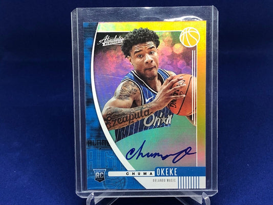 CHUMA OKEKE 2019-20 PANINI ABSOLUTE ON CARD AUTO RC