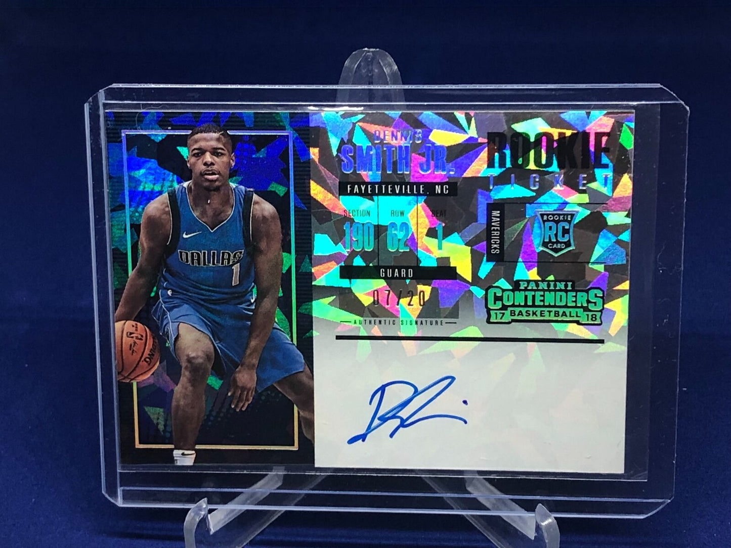 DENNIS SMITH JR 2017-18 PANINI CONTENDERS CRACKED ICE ROOKIE TICKET AUTO RC /20