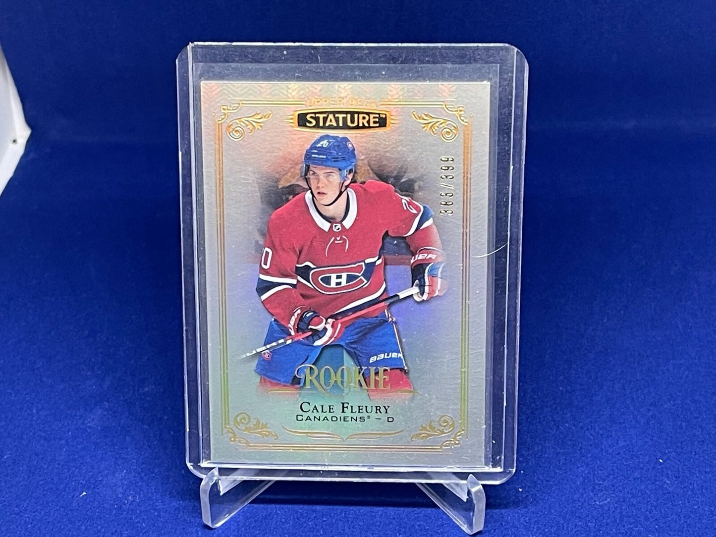 CALE FLEURY 2019-20 UPPER DECK STATURE ROOKIE RC #D 383/399