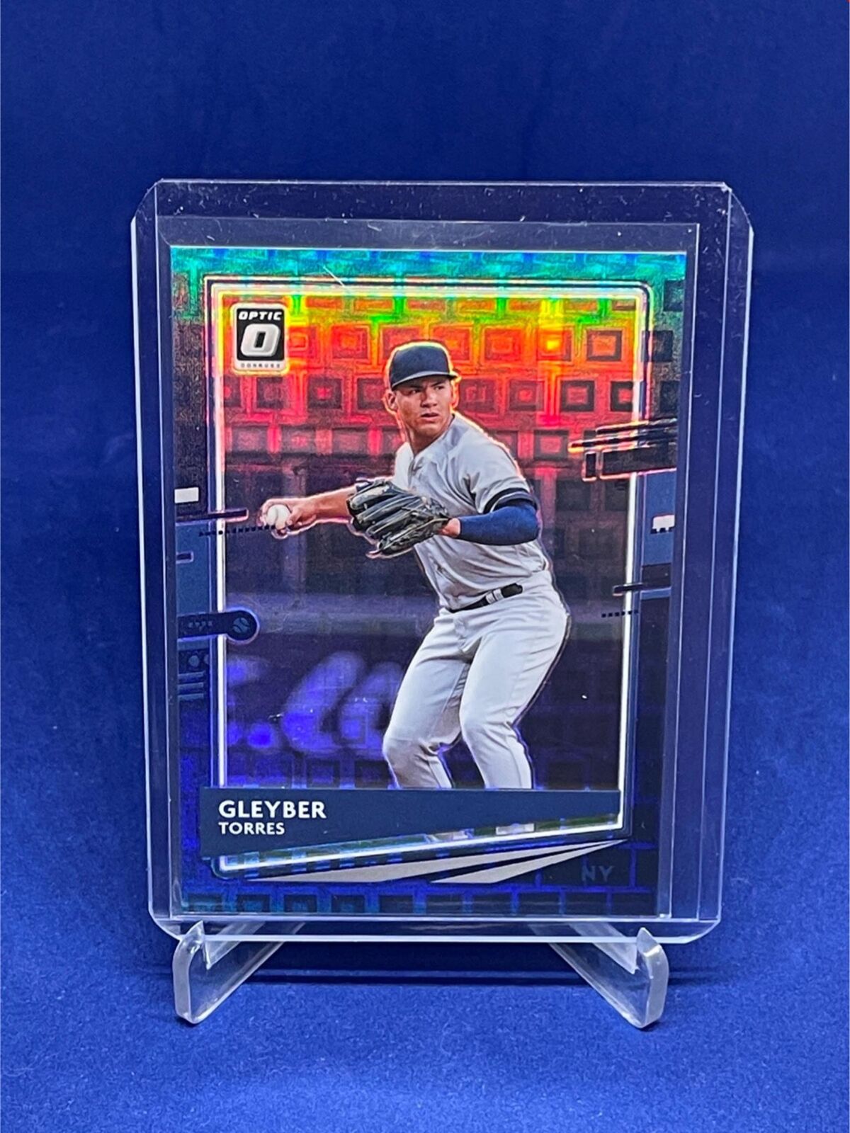 GLEYBER TORRES 2020 PANINI DONRUSS OPTIC BLUE PANDORA PRIZM HOLO #D 76/99