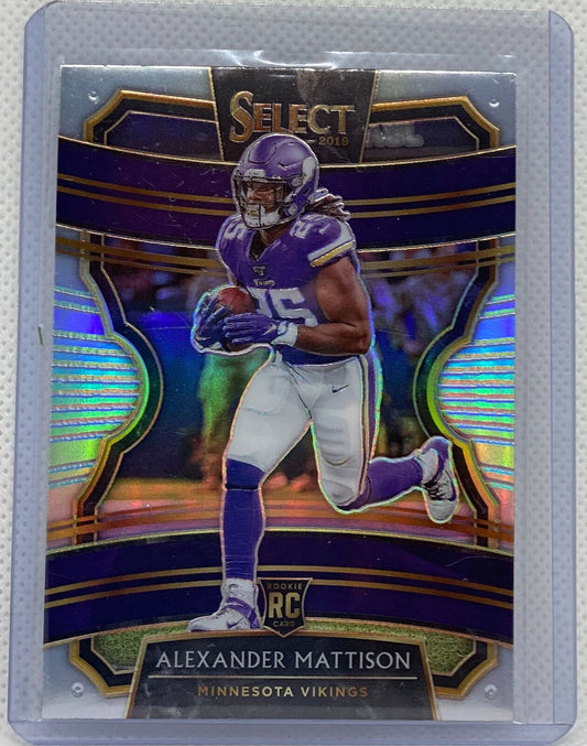 ALEXANDER MATTISON 2019 PANINI SELECT SILVER PRIZM ROOKIE RC #64