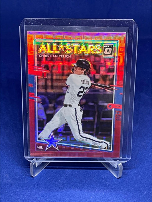 CHRISTIAN YELICH 2020 PANINI DONRUSS ALL STARS RED PANDORA HOLO #D 53/79