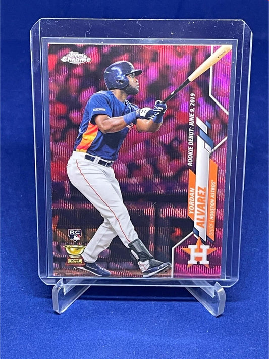 YORDAN ALVAREZ 2020 TOPPS CHROME UPDATE PINK WAVE REFRACTOR ROOKIE RC # 53