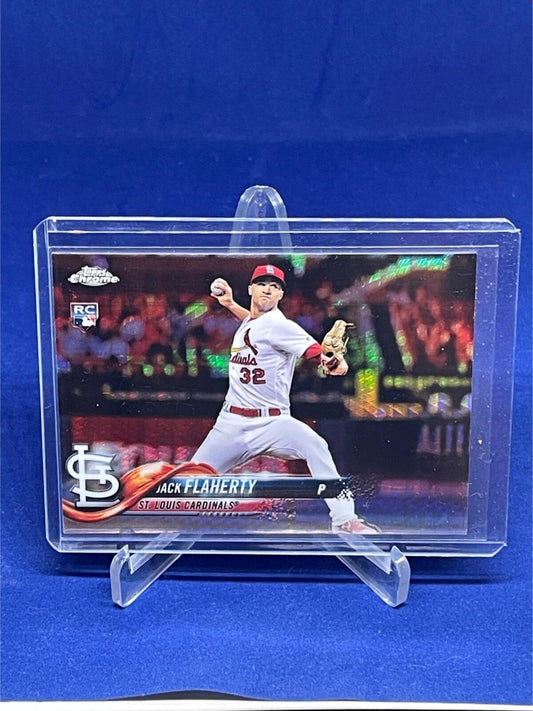 JACK FLAHERTY 2018 TOPPS CHROME PRISM REFRACTOR ROOKIE RC # 4