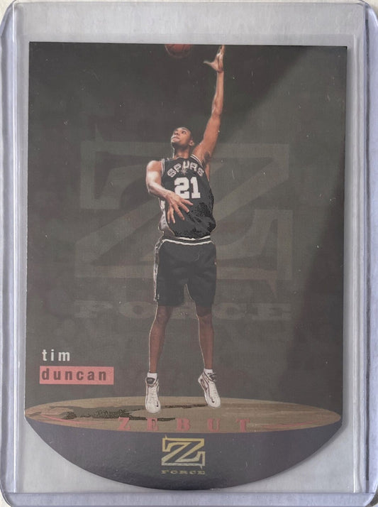 TIM DUNCAN 1997-98 SKYBOX Z-FORCE ZEBUT DIE CUT ROOKIE RC #6