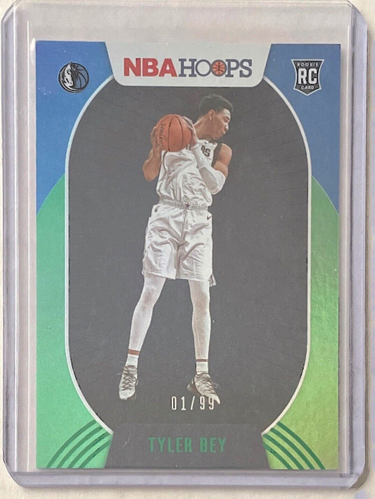 TYLER BEY 2020-21 PANINI HOOPS GREEN ROOKIE RC #D 01/99