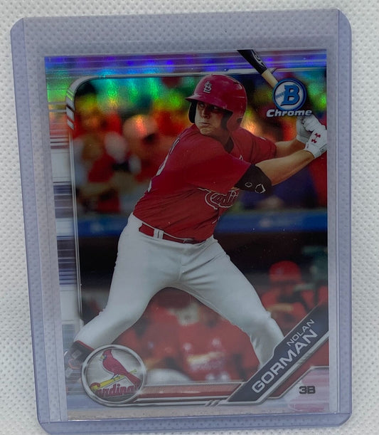 NOLAN GORMAN 2019 TOPPS BOWMAN CHROME PROSPECT REFRACTOR #BDC-42