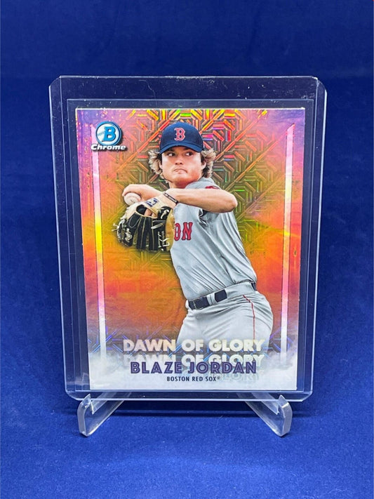 BLAZE JORDAN 2021 TOPPS BOWMAN CHROME DAWN OF GLORY MEGA BOX REFRACTOR # 20