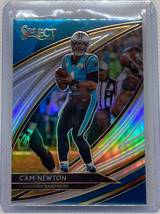 CAM NEWTON 2019 PANINI SELECT SILVER FIELD LEVEL PRIZM #239