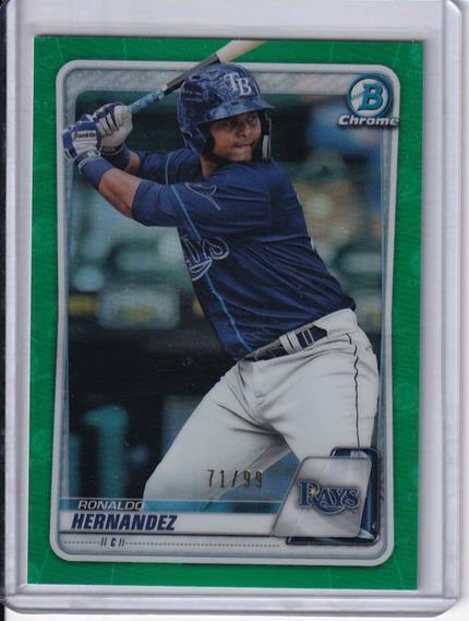 RONALDO HERNANDEZ 2020 BOWMAN CHROME PROSPECT GREEN REFRACTOR #D 71/99
