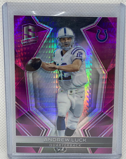 ANDREW LUCK 2017 PANINI SPECTRA NEON PINK PRIZM #D 11/15