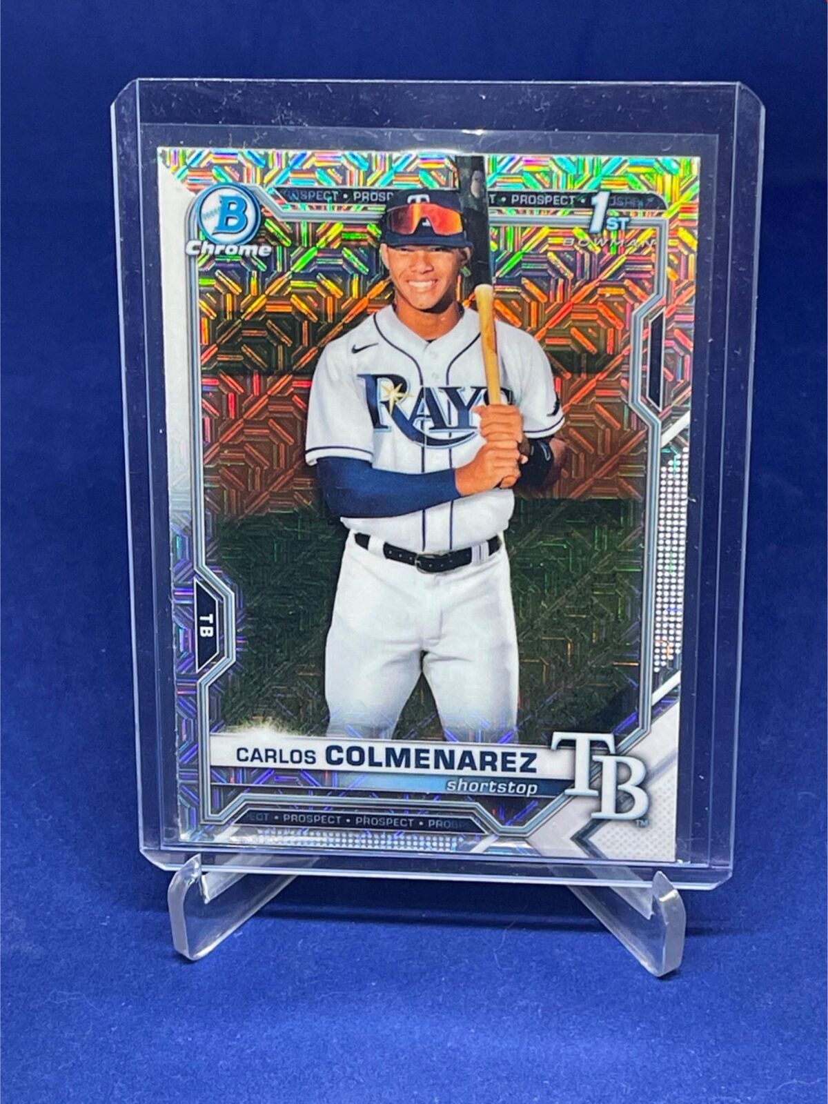 CARLOS COLMENAREZ 2021 TOPPS BOWMAN CHROME 1ST BOWMAN MEGA BOX REFRACTOR # 238