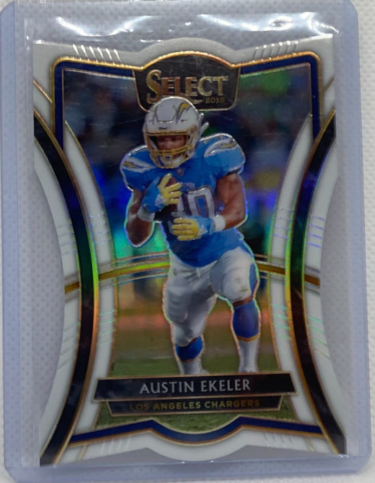 AUSTIN EKELER 2019 PANINI SELECT WHITE PRIZM DIE CUT #D 01/35