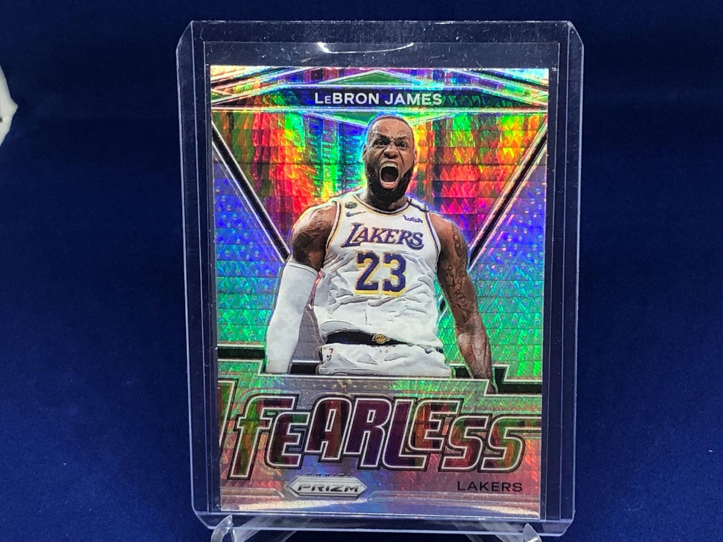 LEBRON JAMES 2020-21 PANINI PRIZM FEARLESS HYPER PRIZM # 6