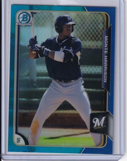MONTE HARRISON 2015 BOWMAN CHROME PROSPECT BLUE REFRACTOR #D 050/150