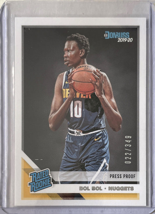 BOL BOL 2019-20 PANINI DONRUSS RATED ROOKIE PRESS PROOF ROOKIE RC #D /349