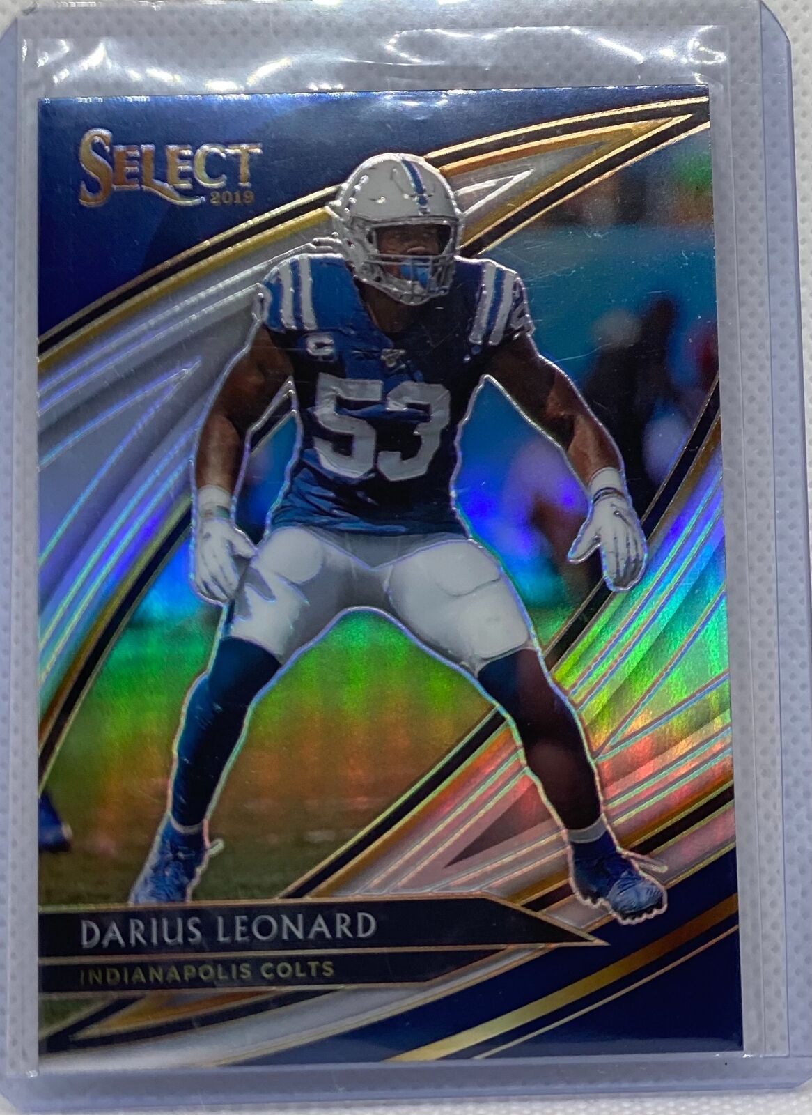 DARIUS LEONARD 2019 PANINI SELECT SILVER FIELD LEVEL PRIZM  #255